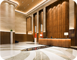 Hotel entrance heating support